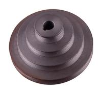 Puleggia a 4 gradini da 130 mm, foro 16 per cinghia 1/2" e larghezza 12,7, ghisa, argento Parti di ricambio