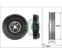 Puleggia a cinghia, albero motore INA 544 0002 10 per S70 (874) 2.5 1997-2000