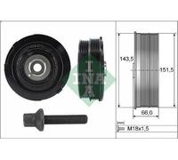 Puleggia a cinghia, albero motore INA 544 0069 2 per BMW 3 (E46) 2 1998-2001