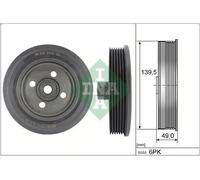 Puleggia a cinghia, albero motore INA 544 0139 10 FORD C-MAX (DM2) 1.8 2007-201