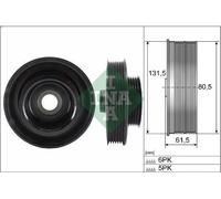 Puleggia a cinghia, albero motore INA 544 0141 10 per MAZDA 2 (DY) 1.4 2003-2007
