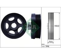 Puleggia a cinghia, albero motore INA 544 0183 10 per CLS (C219) 3 2005-2010