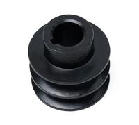 Puleggia a cinghia trapezoidale industriale, 1 pezzo 54 * 20 * 51 mm Puleggia a doppia scanalatura nera, puleggia a doppia scanalatura del motore facile da installare for la conversione