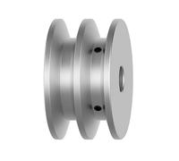 Puleggia a foro fisso con doppia cinghia trapezoidale in lega di alluminio da 1 pezzo per accessori di ricambio (1, 24X80X33.4MM)