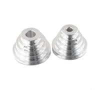 Puleggia a pagoda da 14 mm e 22 mm, trasmissione a 5 gradini per controllo della velocità, cinghia dentata a forma di V di tipo A, per albero motore, trapano da banco e macchine da officina (set da 2