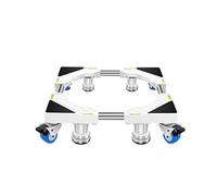 Puleggia a rulli per lavatrice portatile Adjustable Mobile Washing Machine Base 4 Locking Wheels 4/8 Legs Fridge Freezer Stand 45-65cm Telescopic Furniture Stand Reinforced Roller Base Tray Vertical