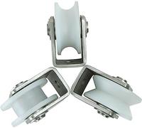 Puleggia a ruota con scanalatura in acciaio inox, Rullo for cancello scorrevole Rullo for cancello scorrevole in acciaio Binario in nylon resistente for ruota for porta scorrevole, senza intoppi e sil