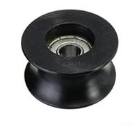 Puleggia a U per porte e ruota guida a rullo rivestita in nylon con design a forma di U, confezione da 4, funzionamento fluido e silenzioso, compatibile con corda da 10 mm, 30 mm