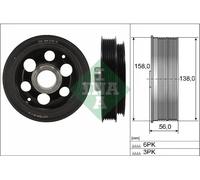 INA 544 0180 10 Puleggia cinghia albero a gomiti