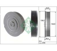 Puleggia albero motore con antivibrante 544 0009 10 INA per RENAULT LAGUNA I