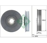 Puleggia albero motore con antivibrante 544 0039 10 INA per CITROËN FIAT PEUGEOT