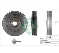 Kit Pulegge Albero Motore/a Gomito Ina 544 0090 20 per Mercedes Benz Nissan