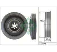 Puleggia albero motore con antivibrante 544 0102 10 INA per AUDI VW