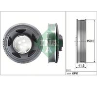 Puleggia albero motore con antivibrante 544 0129 10 INA per MINI BMW