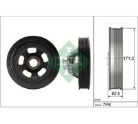 Puleggia albero motore con antivibrante 544 0144 10 INA per MERCEDES-BENZ SLK