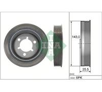 Puleggia albero motore con antivibrante 544 0145 10 INA per CITROËN PEUGEOT FIAT