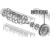Febest Puleggia cinghia albero a gomiti HDS-K20A Honda CR-V II Accord VII Tourer OE 13810-PNA-003