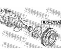 Febest Puleggia albero motore HDS-L13A per Honda Jazz II