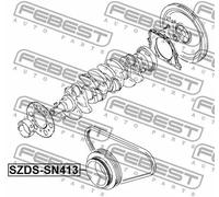 Puleggia albero motore SZDS-SN413 FEBEST per SUZUKI JIMNY Fuoristrada chiuso GSX