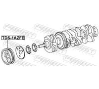 FEBEST TDS-1AZFE Puleggia cinghia albero a gomiti