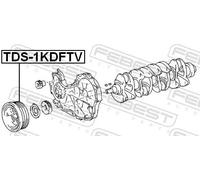 Puleggia albero motore TDS-1KDFTV FEBEST per TOYOTA HILUX VI Pick-up