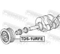 FEBEST TDS-1URFE Puleggia cinghia albero a gomiti