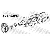 FEBEST TDS-4ZZFE Puleggia cinghia albero a gomiti