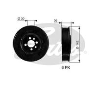 Puleggia albero motore TVD1009 GATES per AUDI SEAT SKODA VW