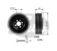 Puleggia albero motore TVD1015A GATES per AUDI VW SKODA