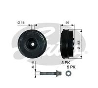Puleggia albero motore TVD1037A GATES per BMW 3 Touring 5 Touring 3 5