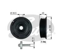 GATES TVD1054A Puleggia cinghia albero a gomiti Puleggia Albero Motore Puleggia albero motore Puleggia motore