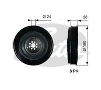 Puleggia albero motore TVD1133 GATES per AUDI VW