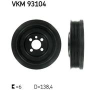 Puleggia albero motore VKM 93104 SKF per VW AUDI SKODA OPEL SEAT DODGE JEEP MAN