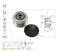 Ina 535006310 Dispositivo per Ruota Libera con Alternatore