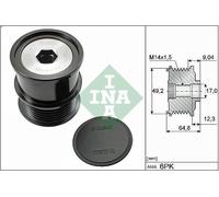 Puleggia alternatore INA 535 0284 1 per FORD FOCUS III 1 2012-2017