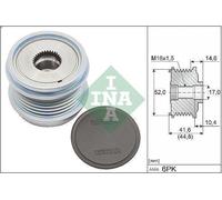 Puleggia alternatore INA 535 0343 10 per VW TIGUAN (5N_) 2 2007-2018