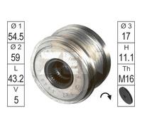 Puleggia alternatore per Fiat Bravo II Idea Punto Stilo Lancia Musa Opel Combo