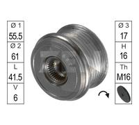 Puleggia alternatore per Ford USA Probe II Mazda 626 IV Mazda MPV II