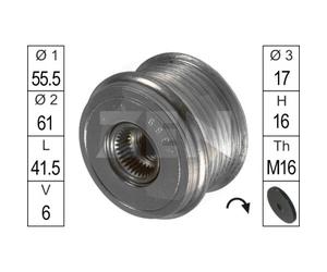 Puleggia alternatore per Mitsubishi Carisma Renault Clio II Renault Kangoo