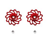 Puleggia Cambio Bici Posteriore 11T in Alluminio, Resistente alla Corrosione, Compatibile con Velocit¨¤ 7 8 9 10, 2 Colori per Bicicletta Strada e Montagna, Alta Durata per Trasmissioni Multiple