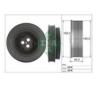 Puleggia Cinghia Albero A Gomiti Ina 544 0131 10 per Citroën Ford Peugeot