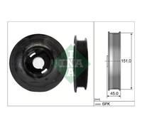 INA Puleggia albero motore 544 0072 10 con antivibrante per Opel Saab
