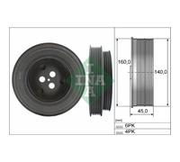 Puleggia della cinghia, albero motore INA 544 0131 10