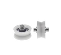 Puleggia con scanalatura, 5 pezzi 6x21x8mm Nylon pom Ruota in plastica a V albero Stick Albero Cuscinetto for porta e finestra(V 6 21 7-13)(V 6 21 7 13)