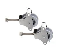 Puleggia - Confezione da 2 pulegge in Acciaio Inox 304, 4 cm, Resistente e Durevole, Ideale per stendibiancheria e Applicazioni Simili.
