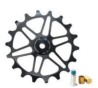 Puleggia del deragliatore posteriore for bicicletta da 16T/18T e ruota guida con denti negativi for mountain bike e bici da strada(Black,16T)