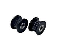 Puleggia dentata 2GT a 16 denti, diametro interno 3 mm, larghezza cinghia 6 mm, puleggia folle e tenditore 16T, componente for stampante 3D sincrona di tipo aperto, nera.(3mm black,5pcs,6mm no teeth)