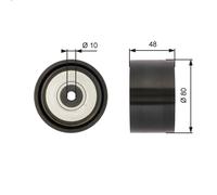 Puleggia di deviazione/guida, cinghia Poly-V GATES T36259