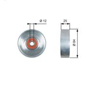 Puleggia di deviazione/guida, cinghia Poly-V GATES T39178 per MICRA II 1 1992-2