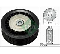 Puleggia di deviazione/guida, cinghia Poly-V INA 532 0678 10 WIND 1.6 2010-2013